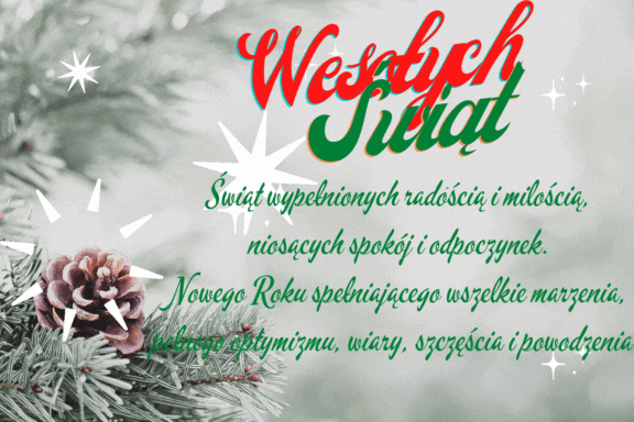Green Festive Merry Christmas and Happy New Year Greeting Card