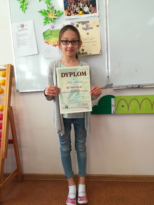 Sukcesy naszych uczniów w XV Gminnym Konkursie Literackim 